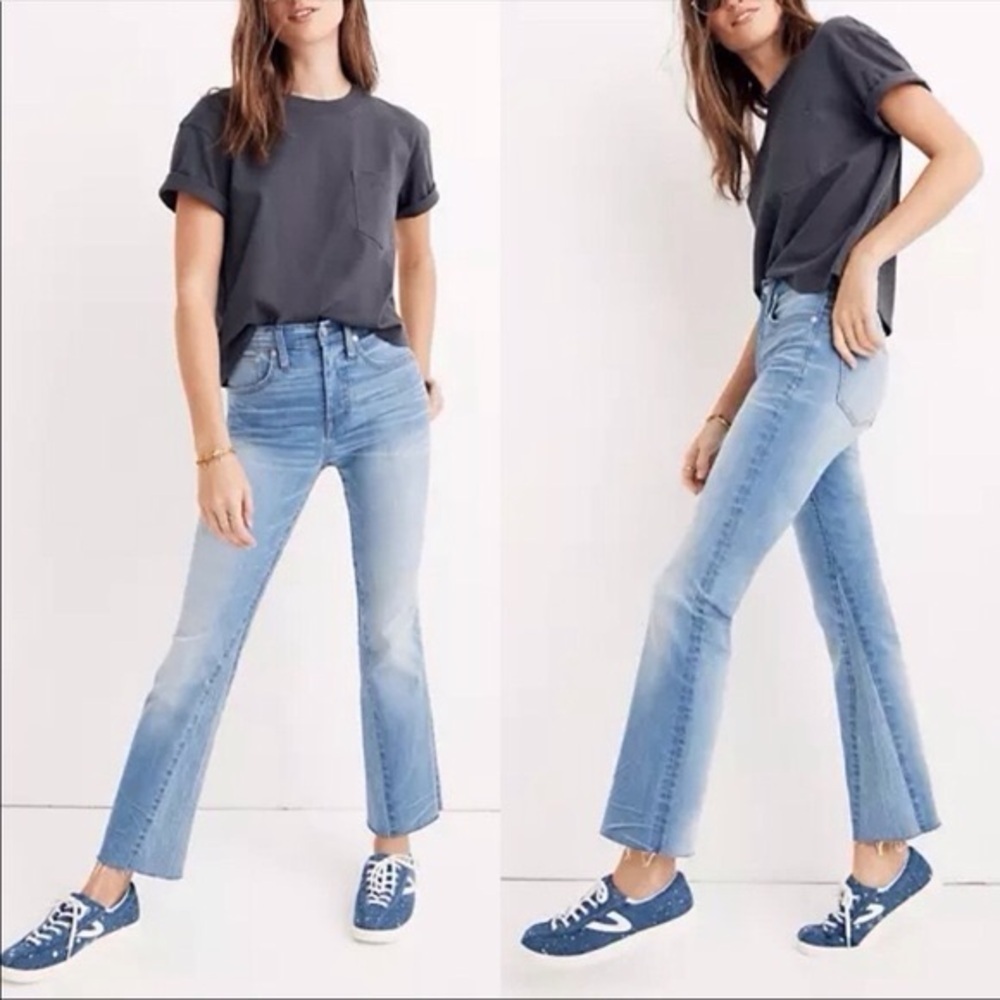 Madewell Women 28 McKinney Wash High-Rise Inset Edition Cali Demi-Boot Jeans